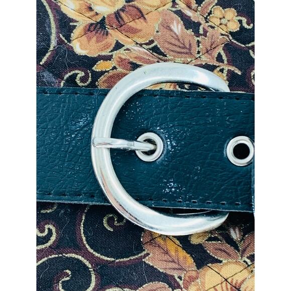 Black Faux Leather Belt 36 Inches Unisex Silver Buckle Eyelet Holes Imperfect - Picture 2 of 8